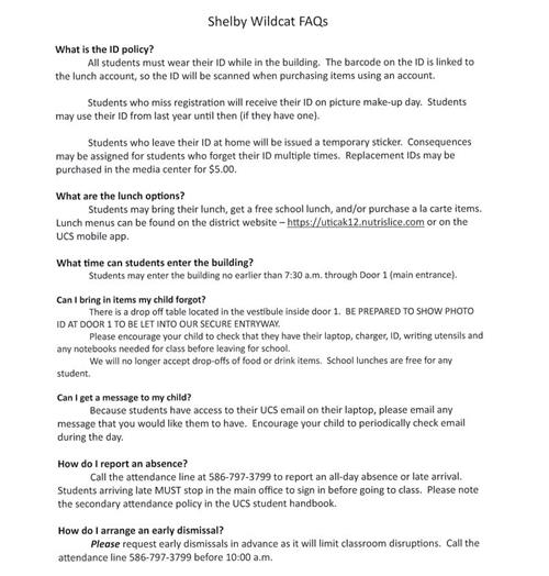 Shelby Wildcats FAQ