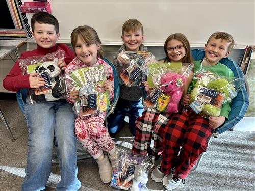 Jacob with Switzer friends and bravery boxes