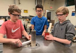  Students working on rocket
